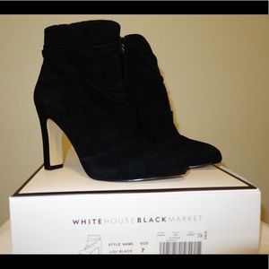 White House Black Market Lou Black Low Ankle Boot